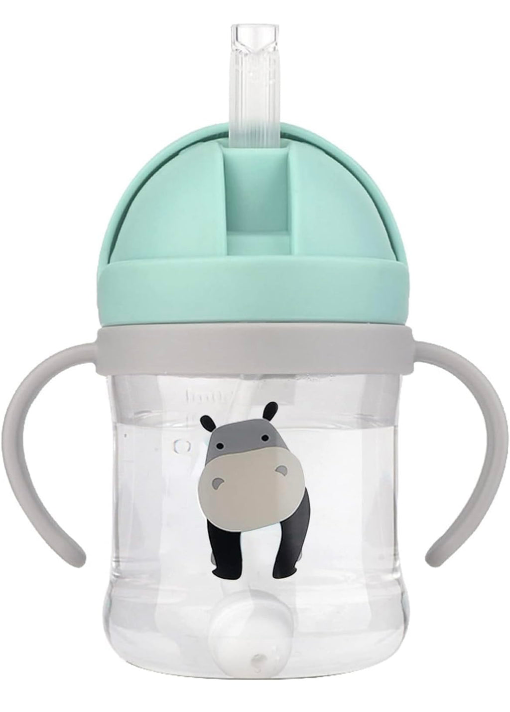 Toddler Water Bottle Sippy Cup Weighted Straw, Trainer Cup with Handles 6+, Non Spill Toddler Sippy Cup, Baby Water Bottle, Leakproof, 220ml