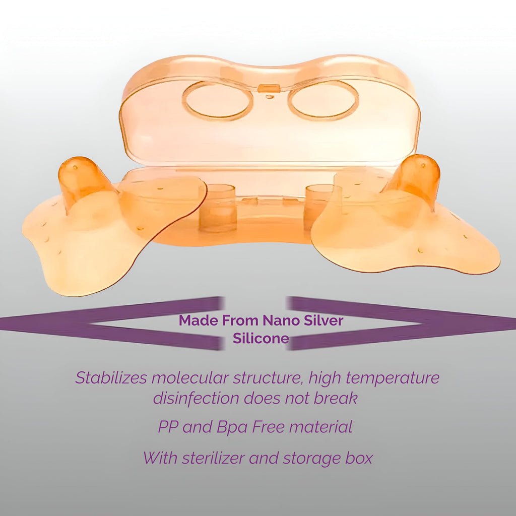 Neo10Ten Nipple Shields for Breastfeeding | Ultra-Thin Silicone | Nude Triangle | Pack of 2
