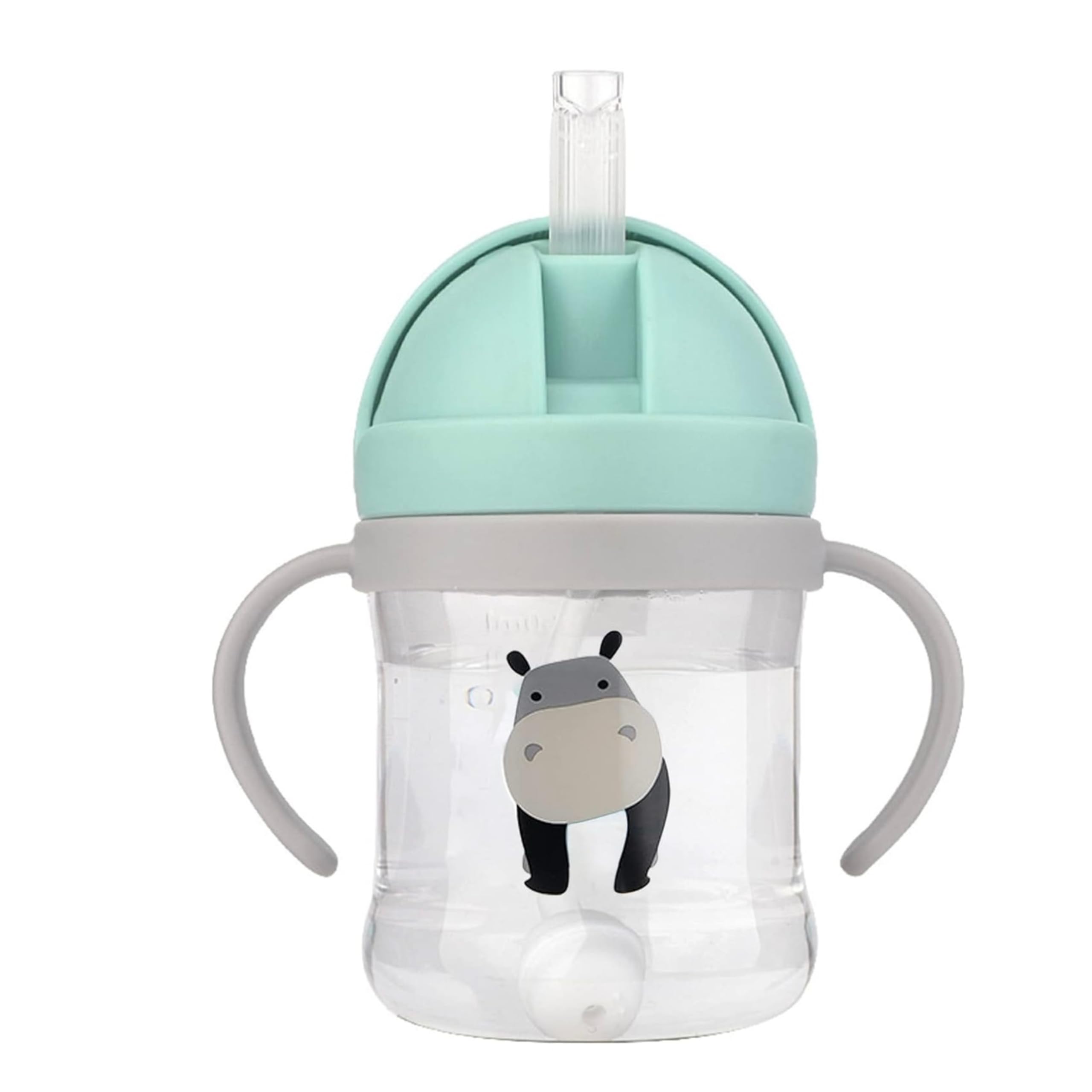 Toddler Water Bottle Sippy Cup Weighted Straw, Trainer Cup with Handles 6+, Non Spill Toddler Sippy Cup, Baby Water Bottle, Leakproof, 220ml