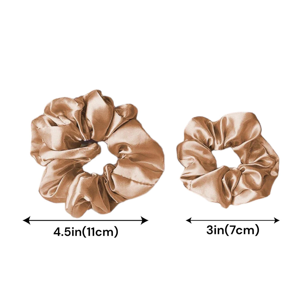 12pcs/Set With 6Large & 6Medium Satin Silk Colorful Hair Scrunchies, Soft Elastic Silk Scrunchies - Comfy And Simple Hair Accesories (Variety Pack)