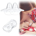2pcs/Set Nipple Shields for Breastfeeding, Contact Breast Shield, Guards for Newborn - Help with Latch Difficulties, Flat or Inverted Nipples, Breast Feeding BPA Free Reusable Soft Silicone Protectors