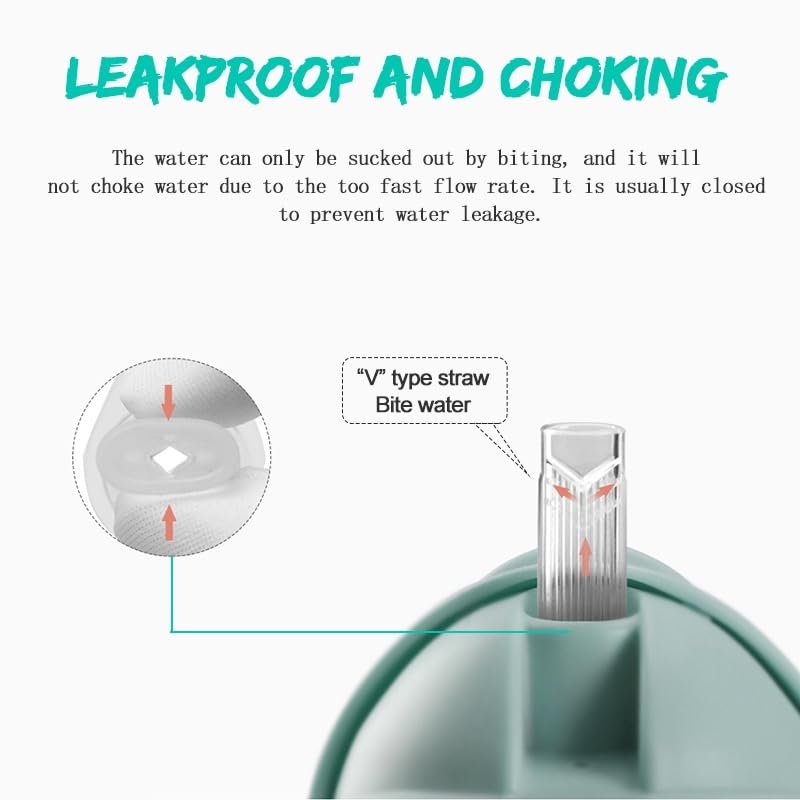 Toddler Water Bottle Sippy Cup Weighted Straw, Trainer Cup with Handles 6+, Non Spill Toddler Sippy Cup, Baby Water Bottle, Leakproof, 220ml