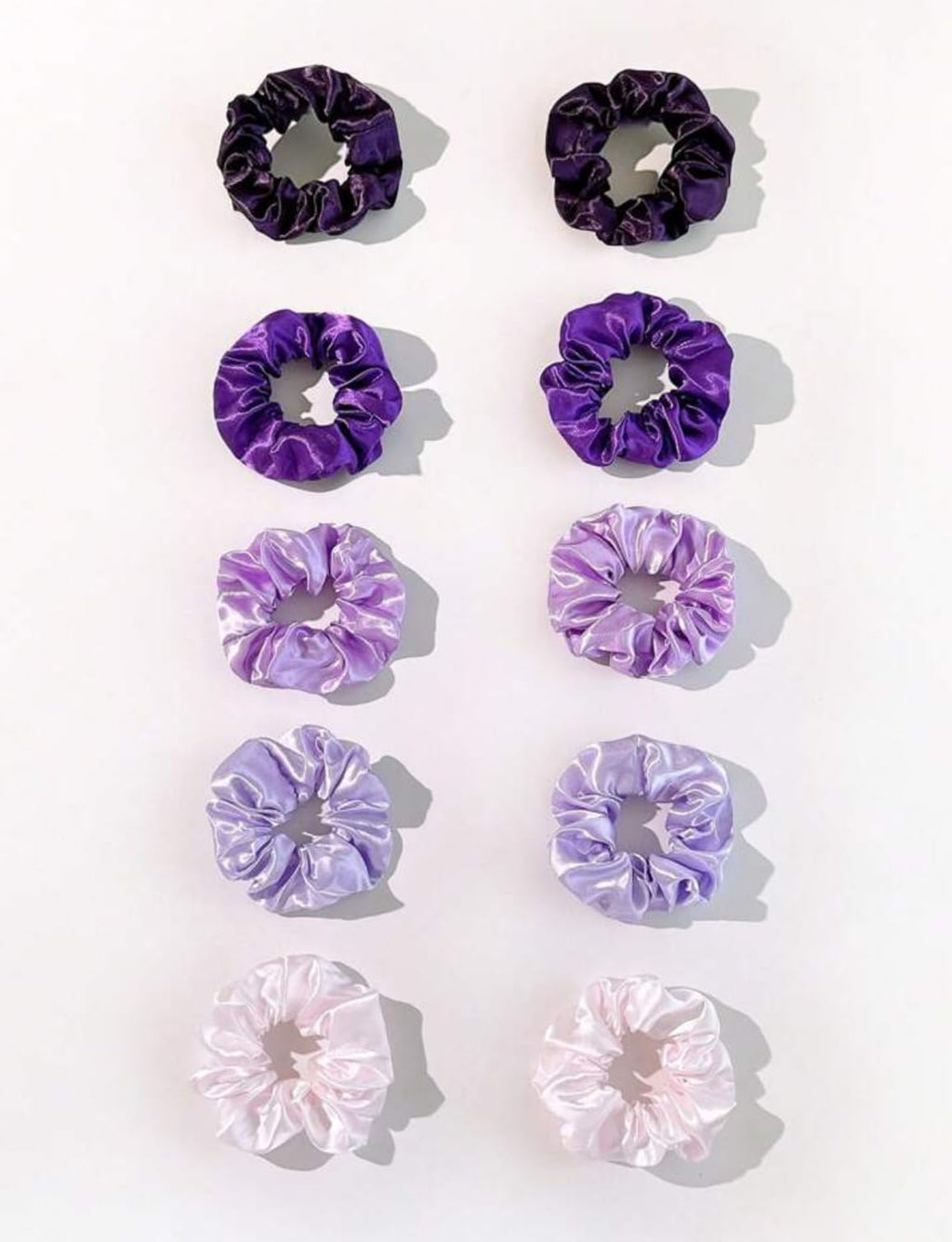 [10pcs/Set] Silk Scrunchies, Soft Elastic Satin Ties - Comfy And Stylish Hair Accesories, Scrunchie Women, Minimizes Breakage & Friction Frizz Free [Royal Purple]