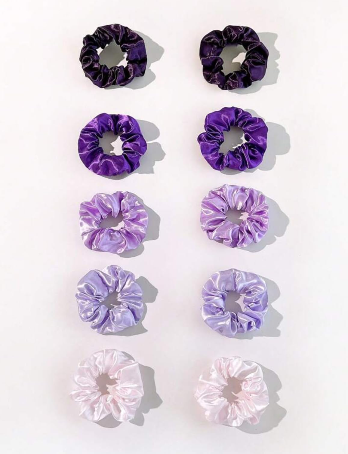 [10pcs/Set] Silk Scrunchies, Soft Elastic Satin Ties - Comfy And Stylish Hair Accesories, Scrunchie Women, Minimizes Breakage & Friction Frizz Free [Royal Purple]