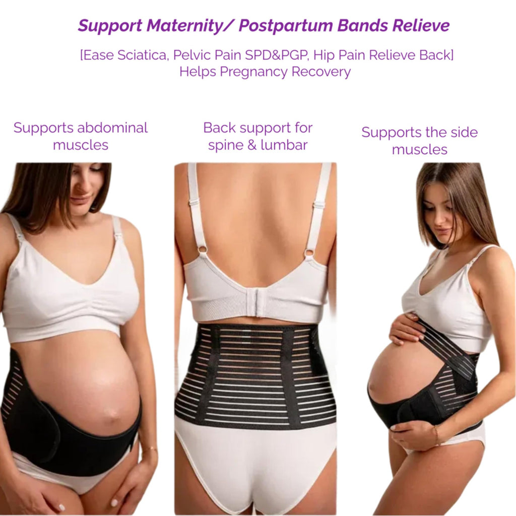 4in1 Pressure Relief Pregnancy Belt for Maternity Support - Pelvic Pain SPD&PGP, Hip Pain Relieve Back, Pregnancy Recovery & Pospartum Belt, Medium [18-20, 80cm-110cm]