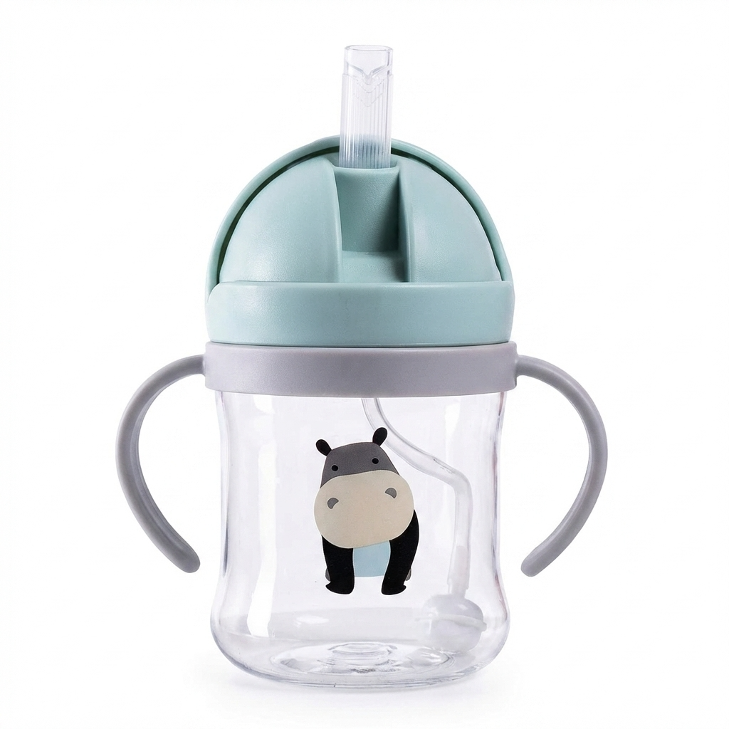 Neo10Ten Sippy Cup with Weighted Straw & Handles | Leak-Proof | BPA Free | 6+ Months | 220ml