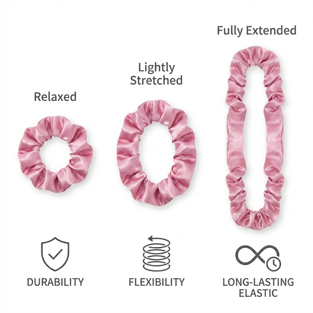 Neo10Ten Silk Scrunchies | Pink Variety | Satin Silk | Pack of 12