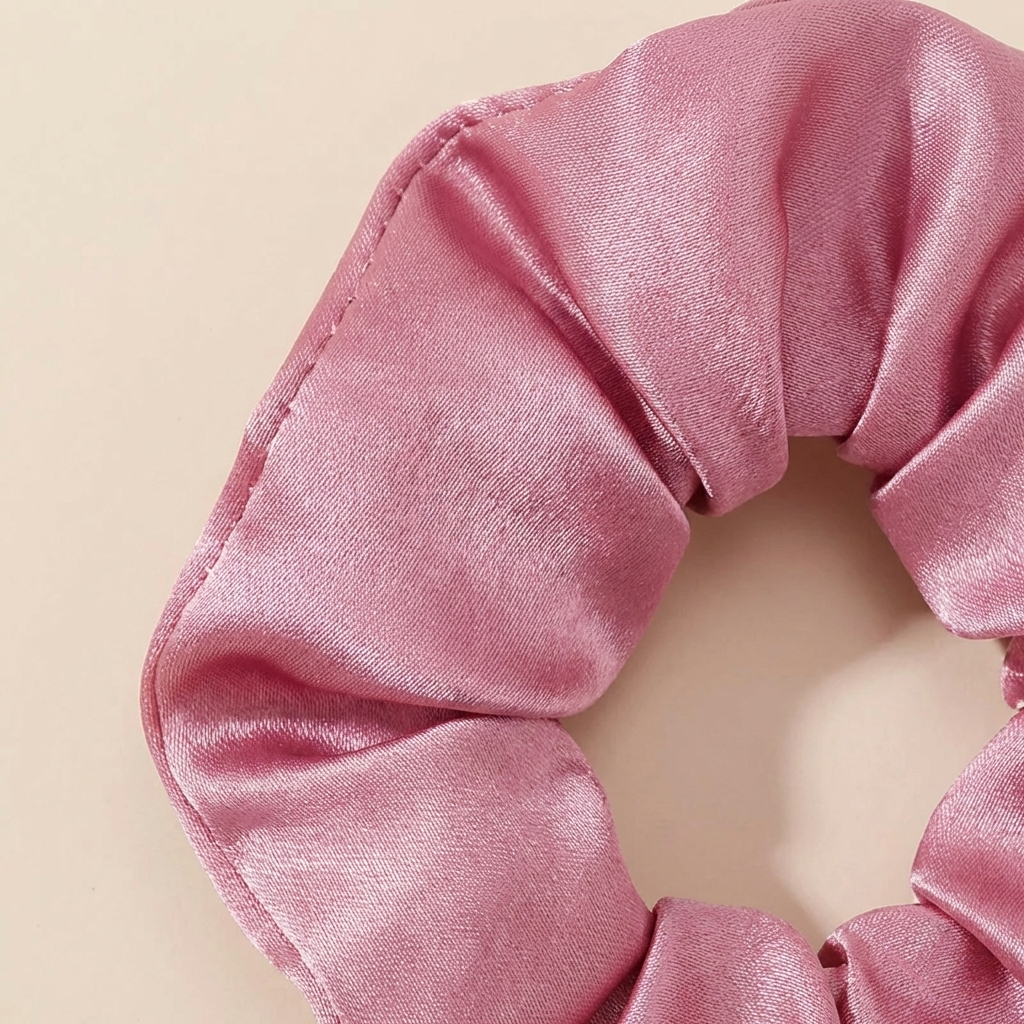 Neo10Ten Silk Scrunchies | Pink Variety | Satin Silk | Pack of 12