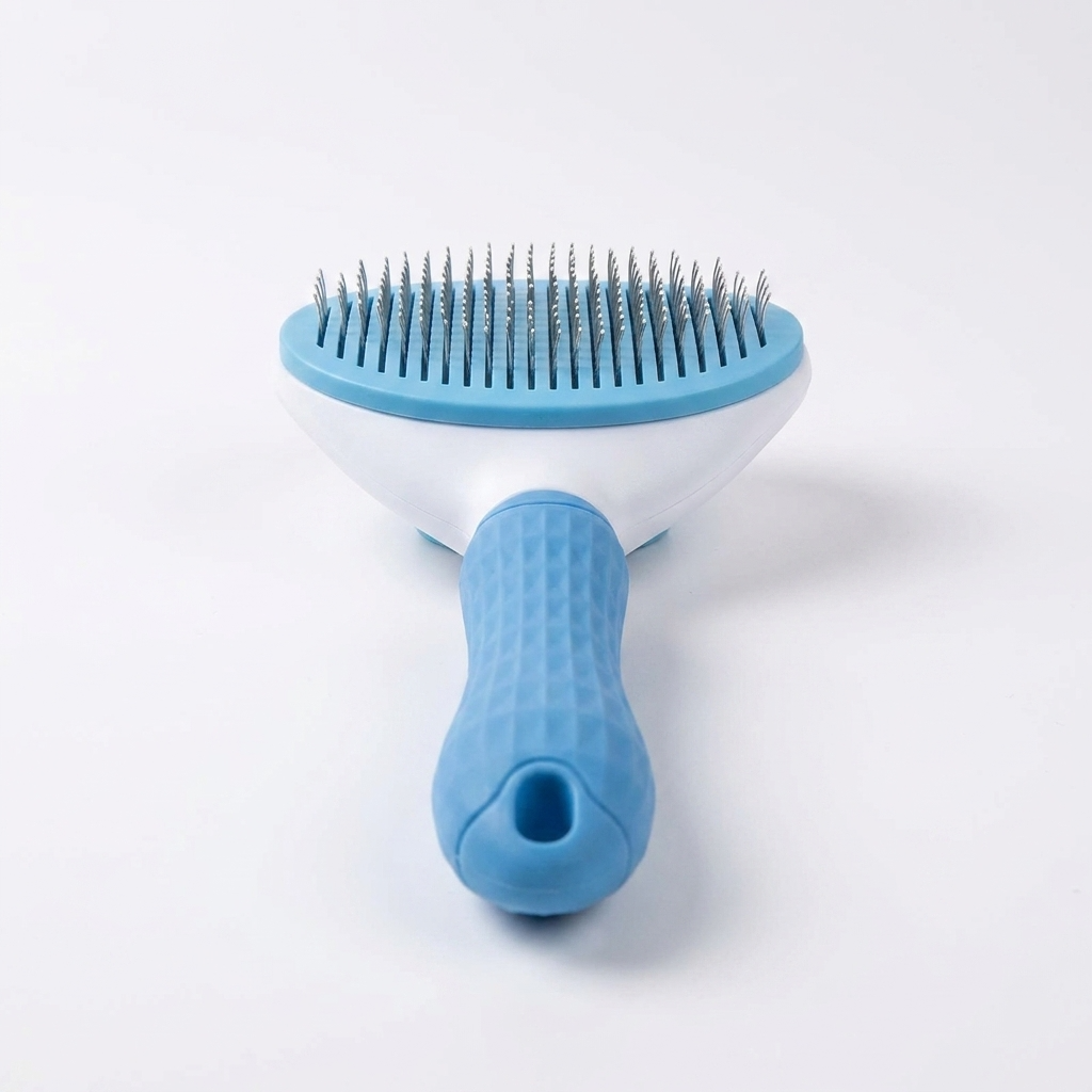 Neo10Ten Self-Cleaning Pet Grooming Brush | Dogs, Cats, Rabbits & Horses | Blue