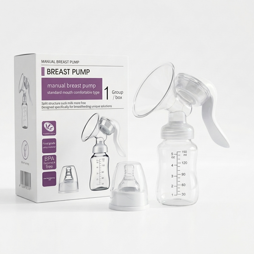 Neo10Ten 2-in-1 Silicone Manual Breast Pump & Milk Storage Bottle | BPA Free | Portable