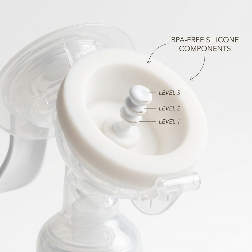 Neo10Ten 2-in-1 Silicone Manual Breast Pump & Milk Storage Bottle | BPA Free | Portable