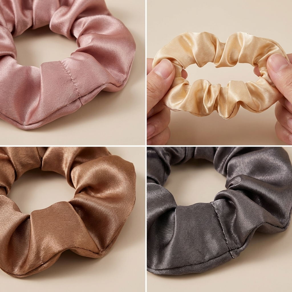 Neo10Ten Silk Scrunchies Variety Pack | 6 Large & 6 Medium | Satin Hair Ties | Pack of 12
