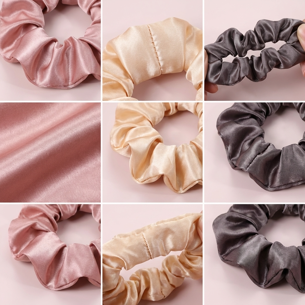 Neo10Ten Silk Scrunchies Variety Pack | 6 Large & 6 Medium | Satin Hair Ties | Pack of 12