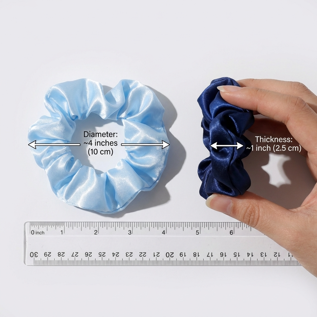 Neo10Ten Silk Scrunchies | Blue Variety | Satin Hair Ties | Pack of 10