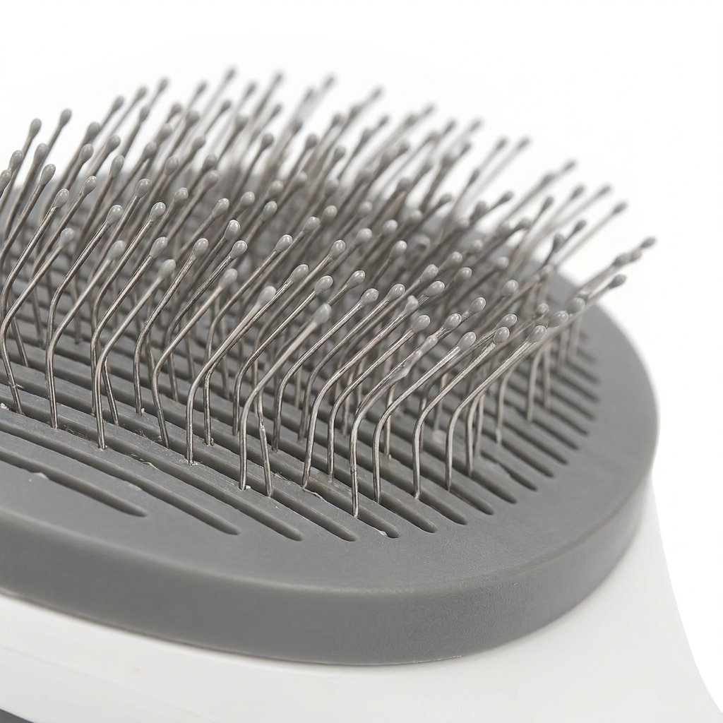 Neo10Ten Self-Cleaning Pet Grooming Brush | Dogs, Cats, Rabbits & Horses | Grey